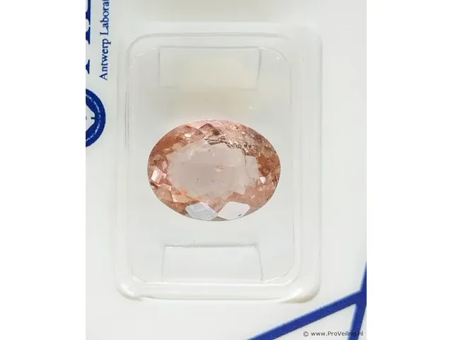 Pink tourmaline 3.76ct algt certified - afbeelding 2 van  8