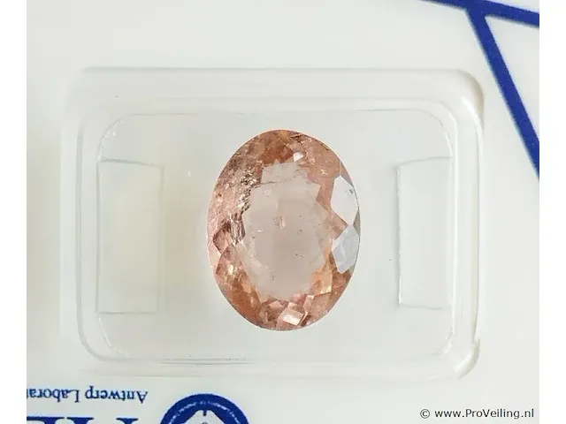 Pink tourmaline 3.76ct algt certified - afbeelding 3 van  8