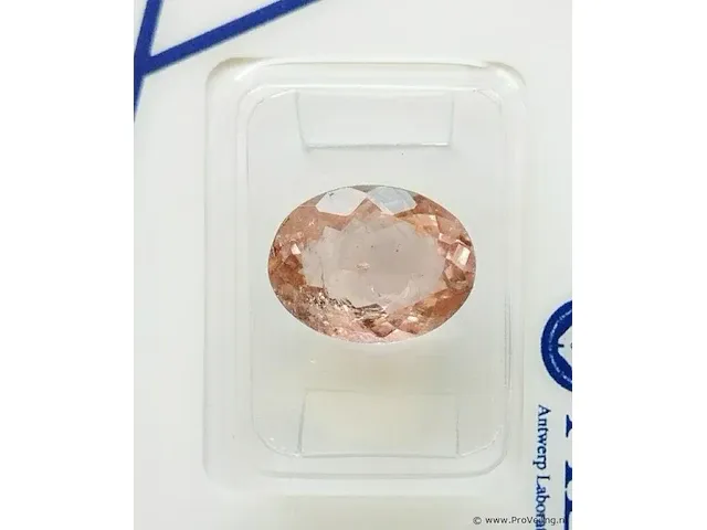 Pink tourmaline 3.76ct algt certified - afbeelding 4 van  8