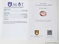 Pink tourmaline 3.76ct algt certified - afbeelding 8 van  8
