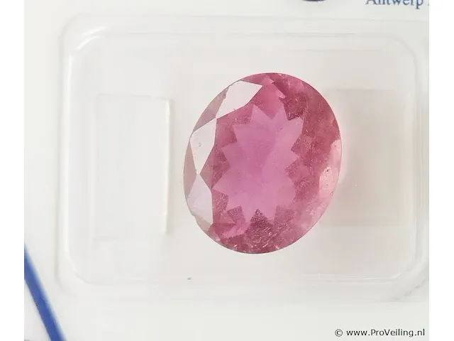 Pink tourmaline 4.46ct algt certified - afbeelding 1 van  8