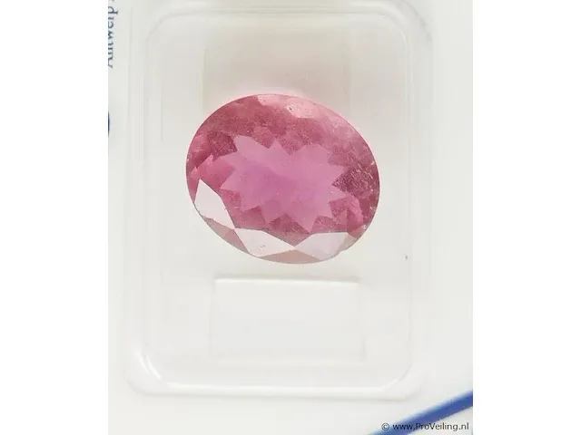 Pink tourmaline 4.46ct algt certified - afbeelding 2 van  8