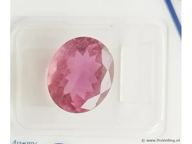 Pink tourmaline 4.46ct algt certified - afbeelding 3 van  8