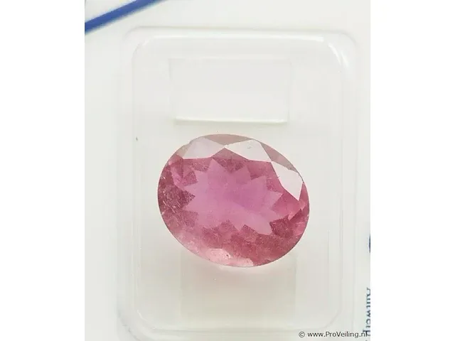 Pink tourmaline 4.46ct algt certified - afbeelding 4 van  8