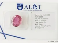 Pink tourmaline 4.46ct algt certified - afbeelding 5 van  8