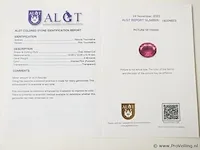 Pink tourmaline 4.46ct algt certified - afbeelding 8 van  8