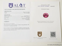Pink tourmaline 4.46ct algt certified - afbeelding 4 van  4