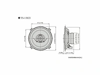 Pioneer ts1302i 2wegs autoluidsprekers 13cm wooferdiameter 130 watt connector voor renault opel - afbeelding 3 van  4