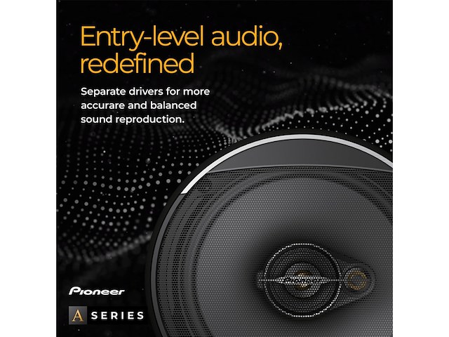 Pioneer tsa6881f autospeakers 6x 8 inch (15 x 20 cm) 4wegs coaxiaal 350 w zwart - afbeelding 2 van  5