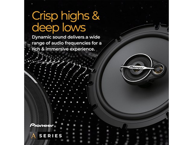 Pioneer tsa6881f autospeakers 6x 8 inch (15 x 20 cm) 4wegs coaxiaal 350 w zwart - afbeelding 3 van  5