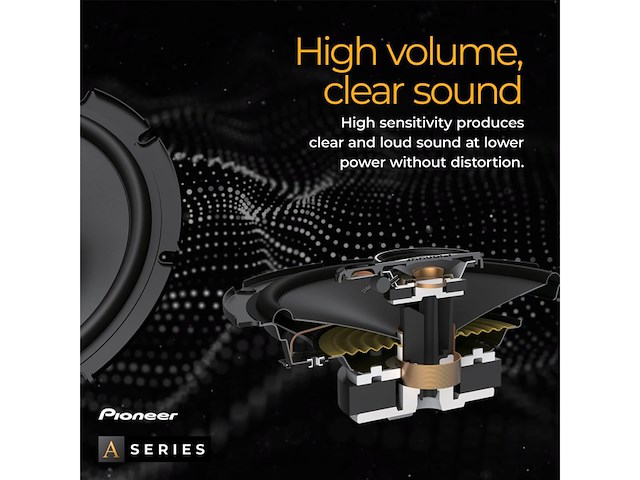 Pioneer tsa6881f autospeakers 6x 8 inch (15 x 20 cm) 4wegs coaxiaal 350 w zwart - afbeelding 4 van  5