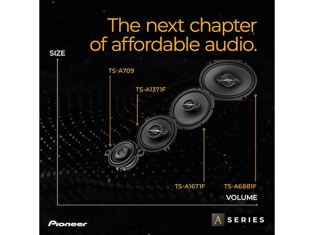 Pioneer tsa6881f autospeakers 6x 8 inch (15 x 20 cm) 4wegs coaxiaal 350 w zwart - afbeelding 5 van  5