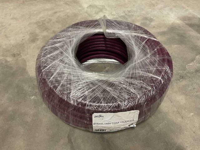 Pipelife preflex coax 17vatca-a rol á 100m voorbedrade flexbuis - afbeelding 1 van  2