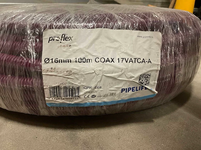 Pipelife preflex coax 17vatca-a rol á 100m voorbedrade flexbuis - afbeelding 2 van  2