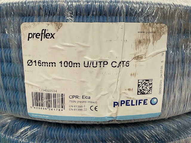 Pipelife preflex u/utp cat6 rollen bedrade utp kabel (6x) - afbeelding 3 van  3