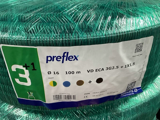 Pipelife preflex vd eca 3g2.5 + 1x 1,5 rollen bedrade installatiekabel (6x) - afbeelding 2 van  4
