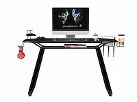 Piranha - stonecat game bureau - 110x60x76 cm - gaming desk - carbon fibre style - gaming bureau - afbeelding 3 van  5