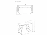 Piranha - stonecat game bureau - 110x60x76 cm - gaming desk - carbon fibre style - gaming bureau - afbeelding 4 van  5