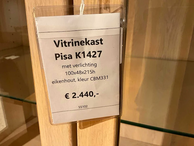 Pisa eiken vitrinekast - afbeelding 6 van  6