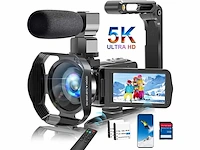 Pitiki videocamera 5k hd 64mp wifii vlogging camera voor youtube, 30fps webcam met ir nachtzicht - afbeelding 1 van  2
