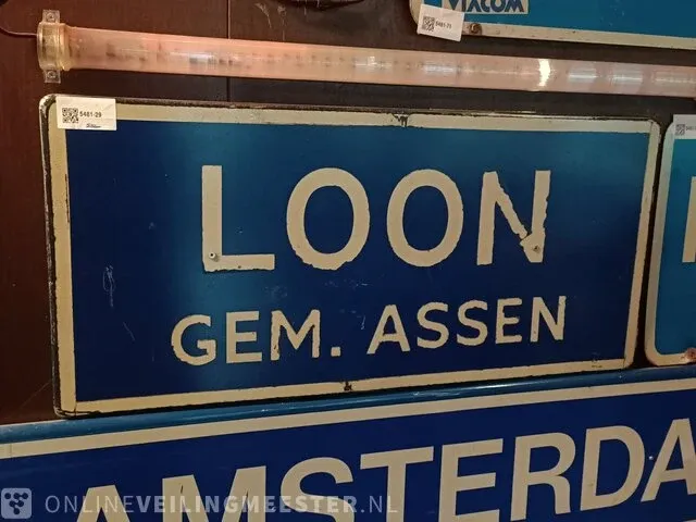Plaatsnaambord loon gem. assen - afbeelding 1 van  2