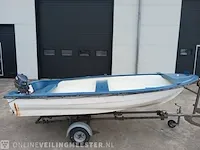 Placom 400 incl. trailer en yamaha 4 pk buitenboordmotor placom, 400, blauw - afbeelding 9 van  31