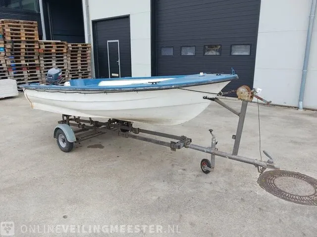 Placom 400 incl. trailer en yamaha 4 pk buitenboordmotor placom, 400, blauw - afbeelding 1 van  31