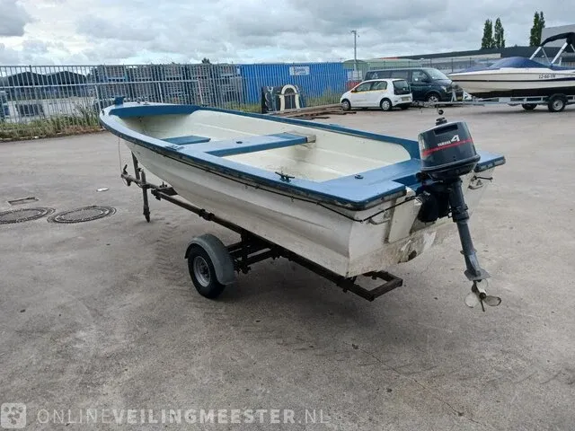 Placom 400 incl. trailer en yamaha 4 pk buitenboordmotor placom, 400, blauw - afbeelding 28 van  31