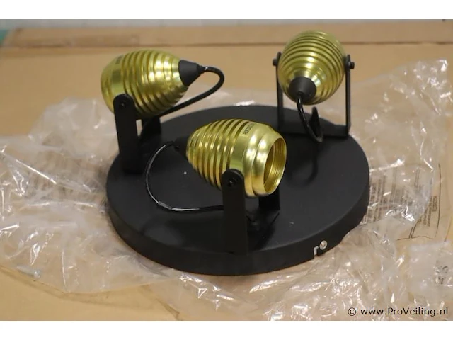 Plafondlamp - kleur zwart/goud - afbeelding 1 van  4