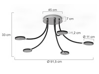 Plafondlamp, steinhauer, 3376st, grijs / chroom, 2025 - afbeelding 2 van  6