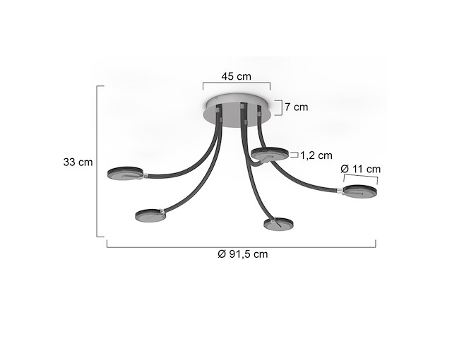 Plafondlamp, steinhauer, 3376st, grijs / chroom, 2025 - afbeelding 4 van  5