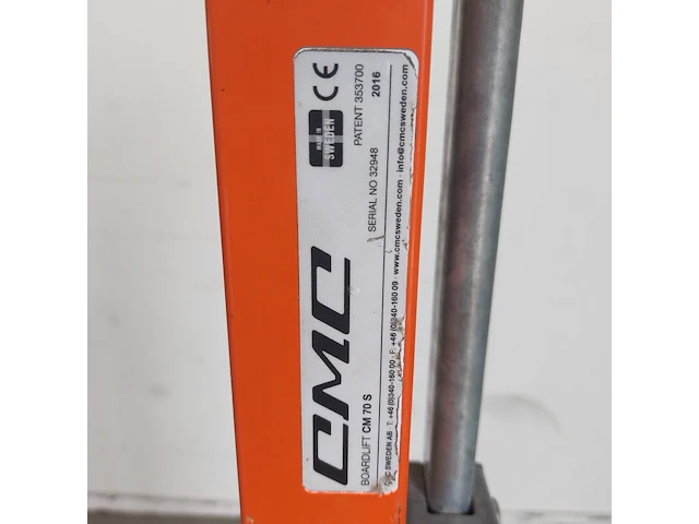 Plafondplatenlift - 3,4m, cmc sweden, cm70s, 2016 - afbeelding 4 van  4