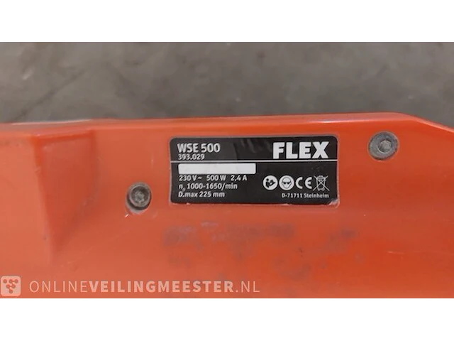 Plafondschuurmachine - 225mm - 230v flex powertools, wse500, bouwjaar 2016 - afbeelding 7 van  7