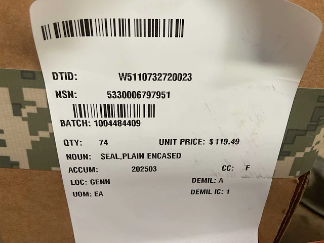 Plain encased seal (74x) - afbeelding 5 van  6