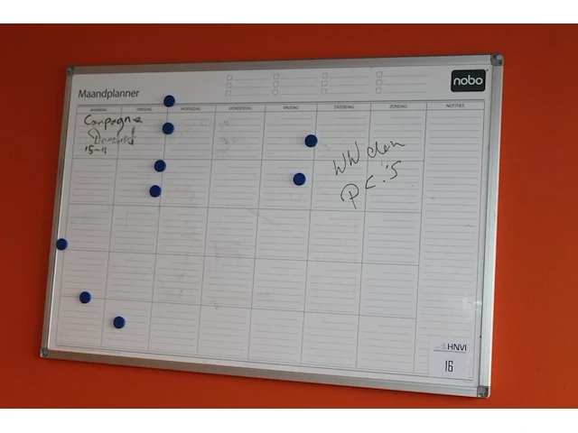Planbord nobo. afmeting 90 x 60 cm - afbeelding 1 van  2