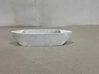 Plantpot stenen bootje 32 cm (12x) - afbeelding 3 van  7