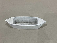 Plantpot stenen bootje 32 cm (12x) - afbeelding 4 van  7