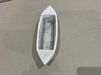 Plantpot stenen bootje 32 cm (12x) - afbeelding 6 van  7