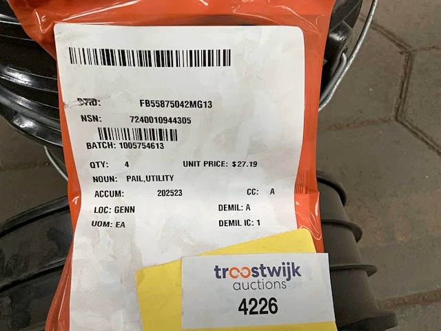 Plastic verschillende afvalemmers (6x) - afbeelding 3 van  4