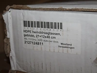 Plastic zakken in diverse maten en uitvoeringen waaronder kledinghoezen in zeven dozen. - afbeelding 4 van  5