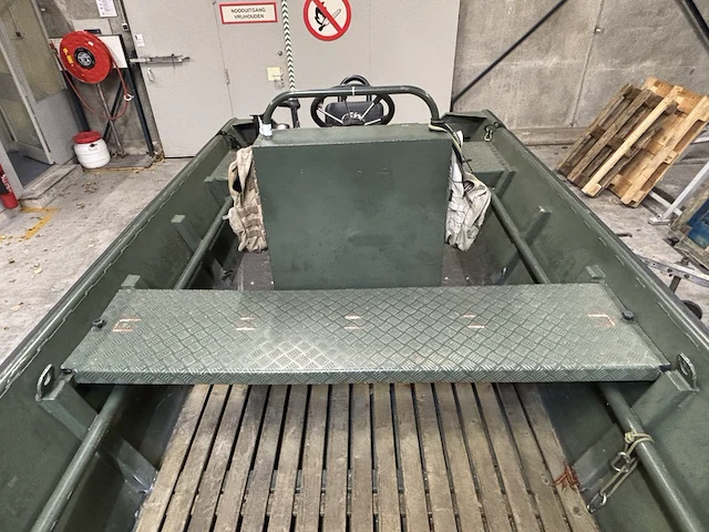 Platbodem op trailer, aluminiumjon, jon 520, groen - afbeelding 24 van  28