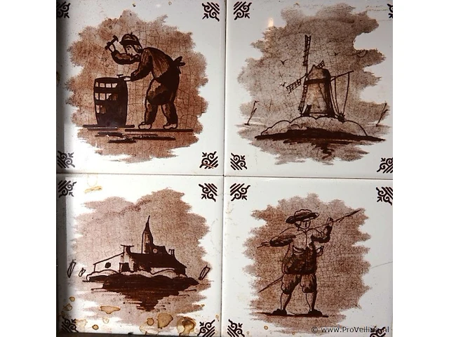 Plateau van antieke tegels - afbeelding 2 van  5