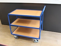 Plateauwagen met twee onderschappen afm. 84 x 50 x 85 cm. - afbeelding 1 van  3