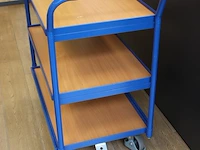 Plateauwagen met twee onderschappen afm. 84 x 50 x 85 cm. - afbeelding 2 van  3