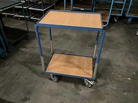 Plateauwagen v.v. 2 etages 68x42x87cm - afbeelding 1 van  1