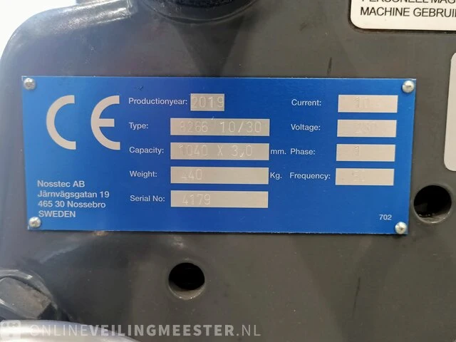Platenrondwals nosstec, 8266, bouwjaar 2019 - afbeelding 8 van  9