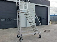 Platformtrap verrijdbaar, zarges, 9 treeds - afbeelding 2 van  7