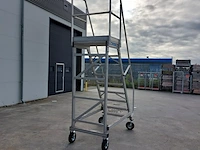 Platformtrap verrijdbaar, zarges, 9 treeds - afbeelding 3 van  7