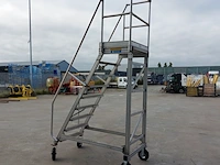 Platformtrap verrijdbaar, zarges, 9 treeds - afbeelding 4 van  7