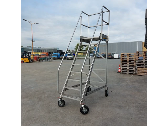 Platformtrap verrijdbaar, zarges, 9 treeds - afbeelding 5 van  7